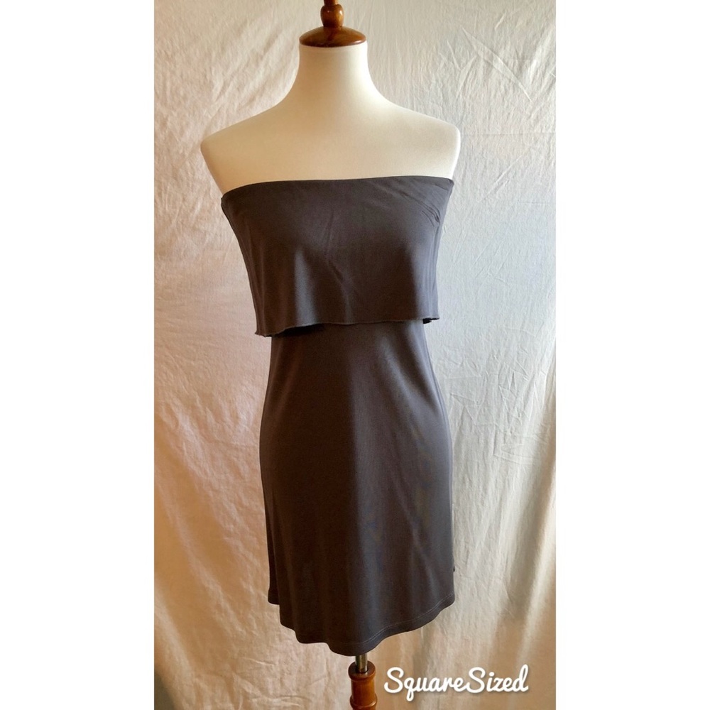 Glam Strapless gray dress